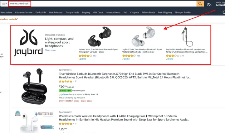 example Sponsored Ads - Tinuiti