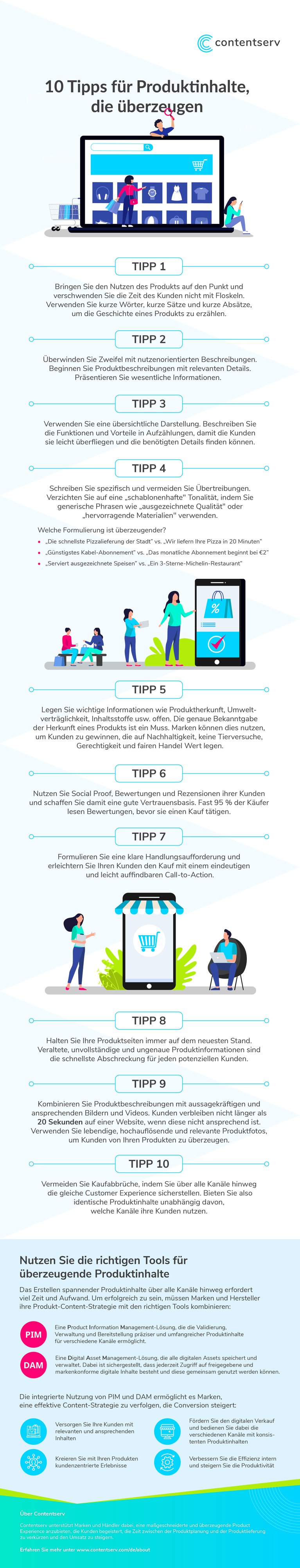 Infografik: 10 Tipps für Produktinhalte, die überzeugen
