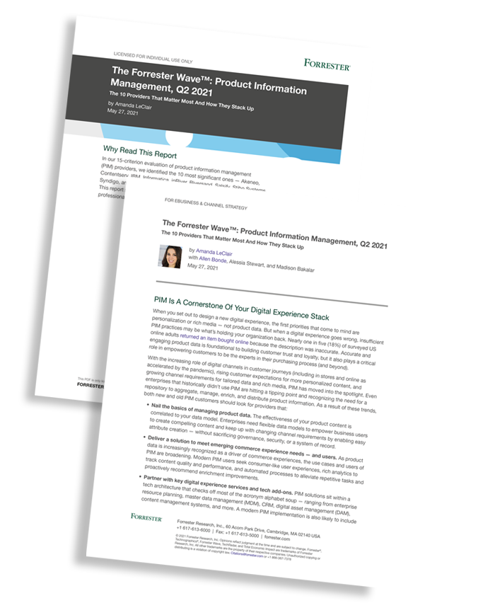 The Forrester Wave™: Product Information Management Solutions, Q2 2021
