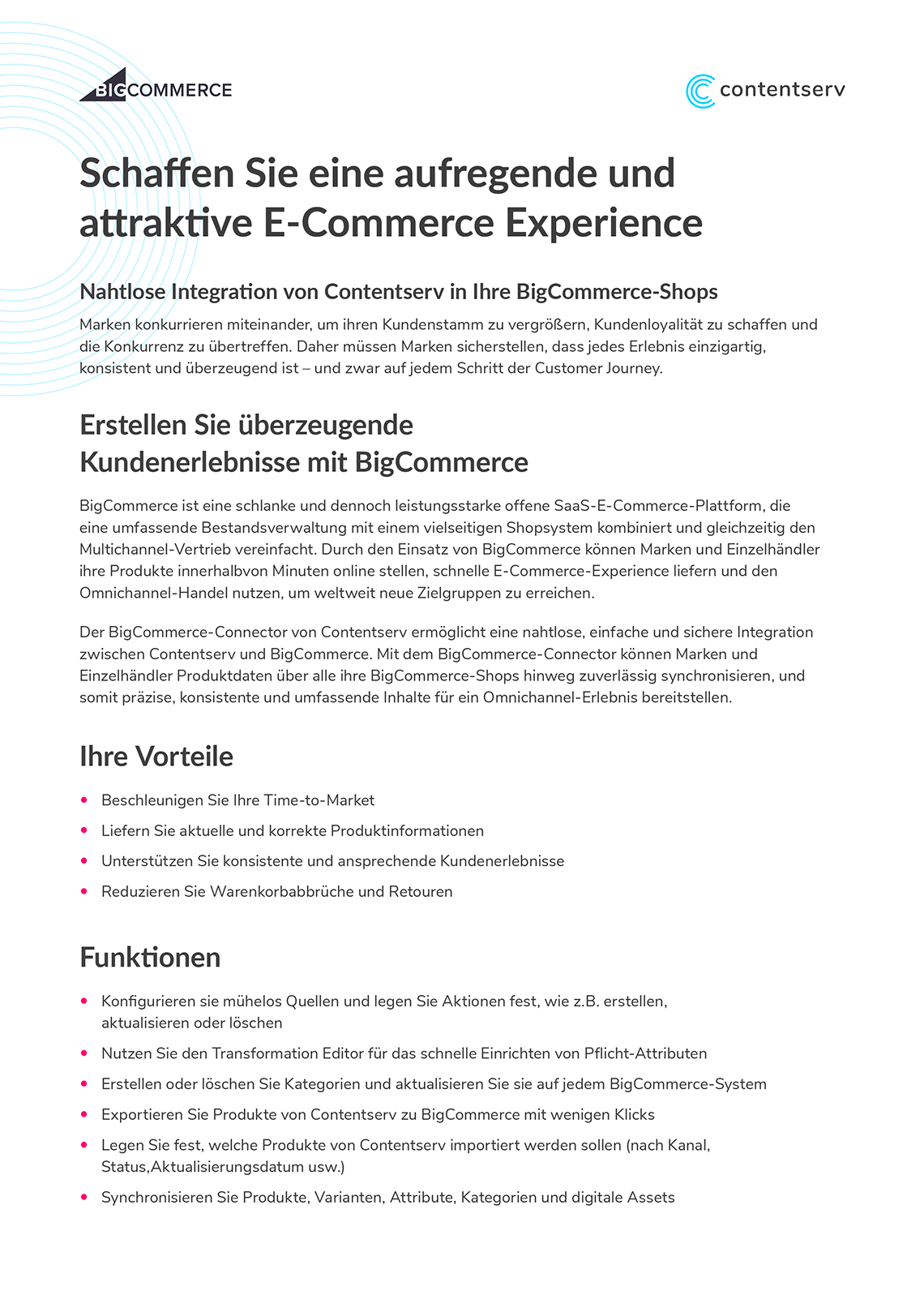 BigCommerce Connector: Für eine überzeugende Customer Experience im Shop