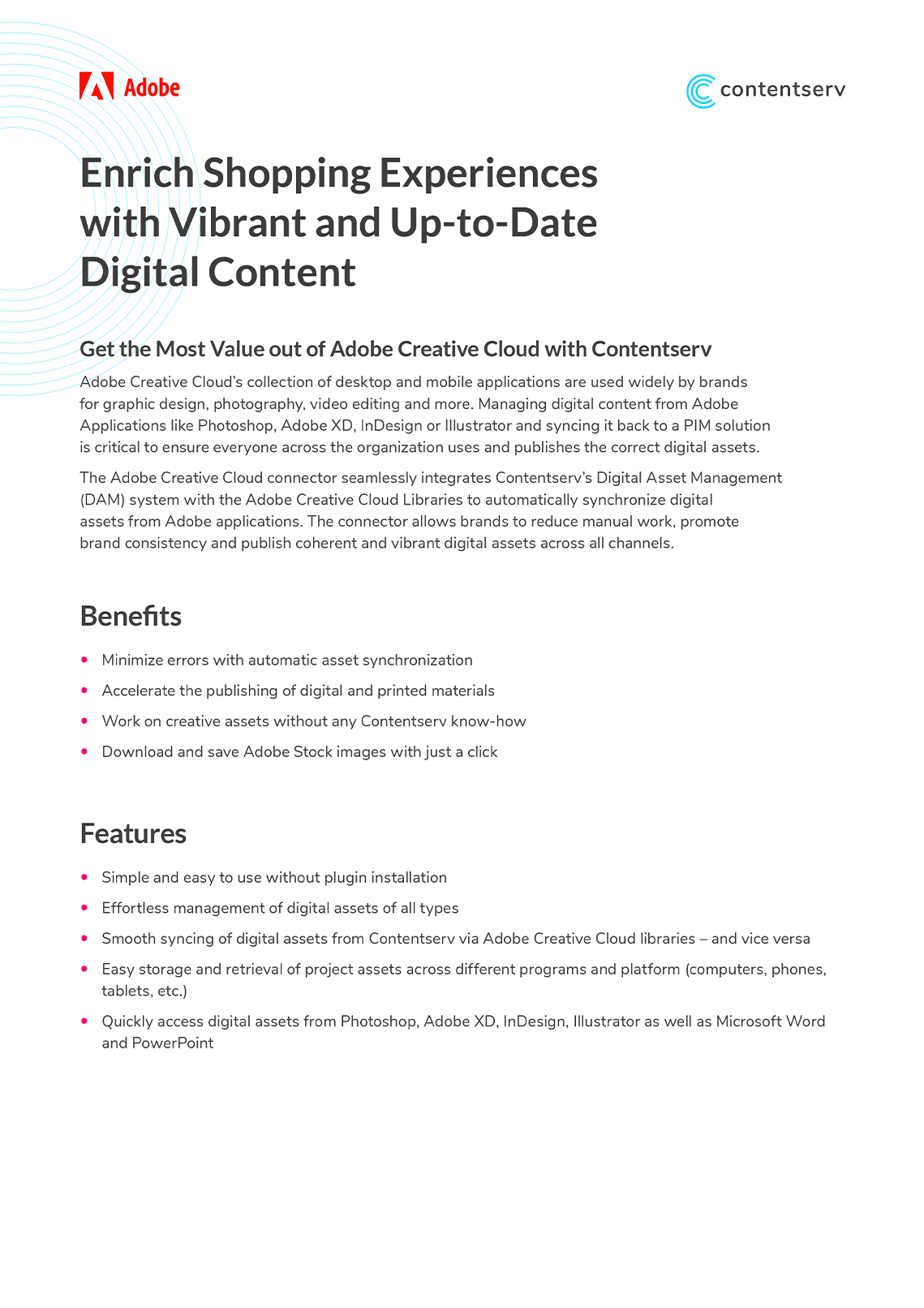 Datasheet Adobe Creative Cloud Connector