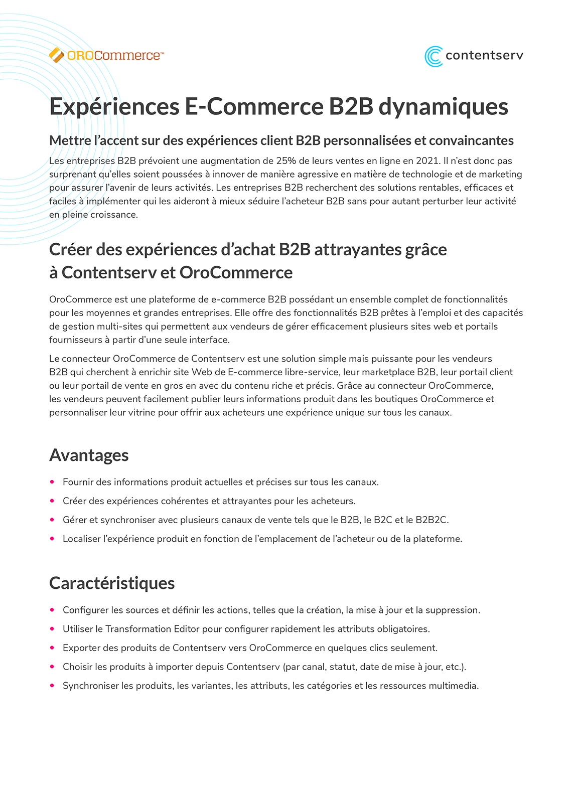 Expériences E-Commerce B2B dynamiques